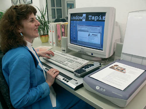 Darstellung einer Braillezeile