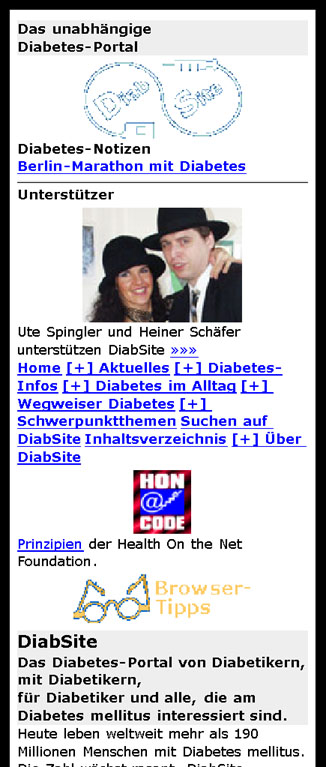 Darstellung eines skalierbaren Tabellenlayouts im PDA (Personal Digital Assistant, Handcomputer) (diabsite.de)