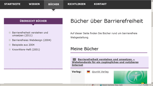 Darstellung bei 175%: Text wird weiter zu einer schmalen Spalte zusammengeschoben